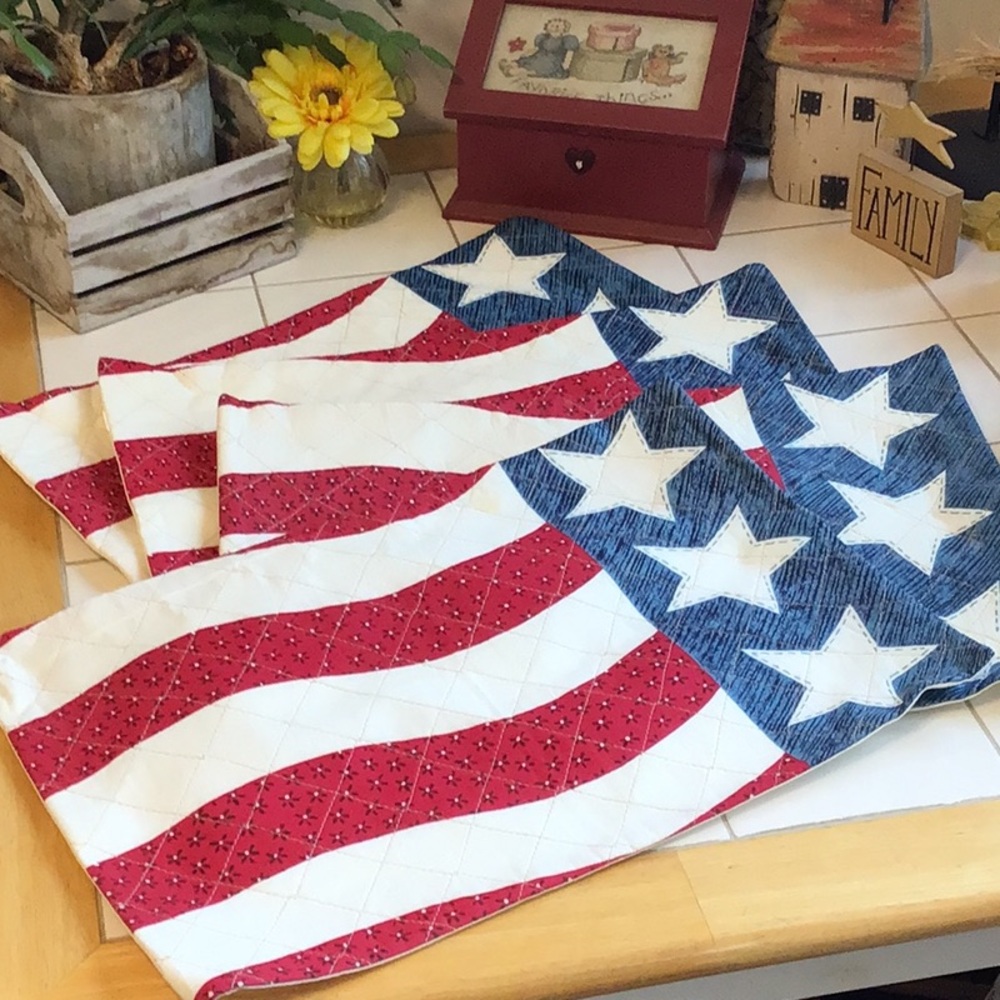 4th of July Quilted Placemats